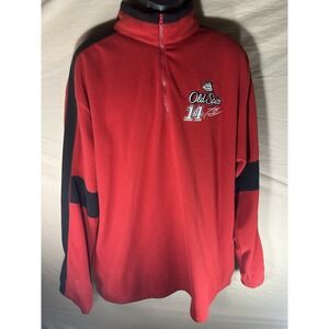 Tony Stewart #14 Old Spice NASCAR Fleece Quarter Zip Pullover Red‎ Mens 2XL